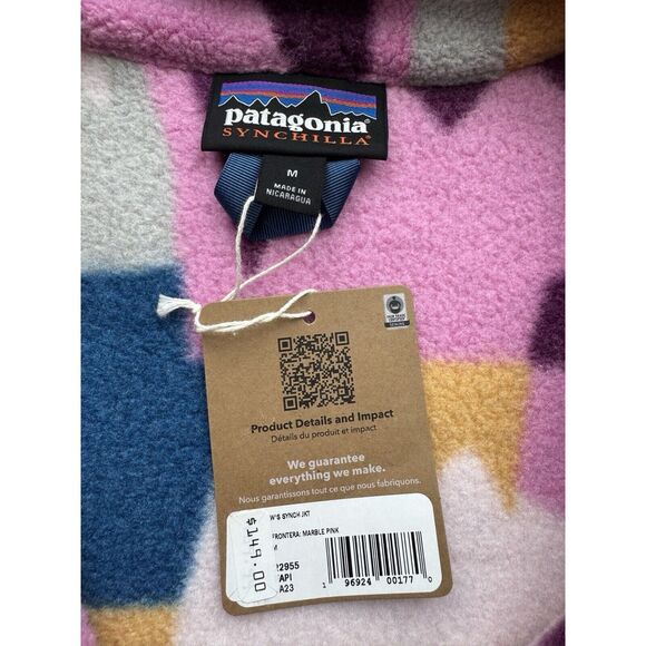 Patagonia Women's Synchilla Jacket Frontera: Marble Pink Size Medium NWT - Picture 4 of 7